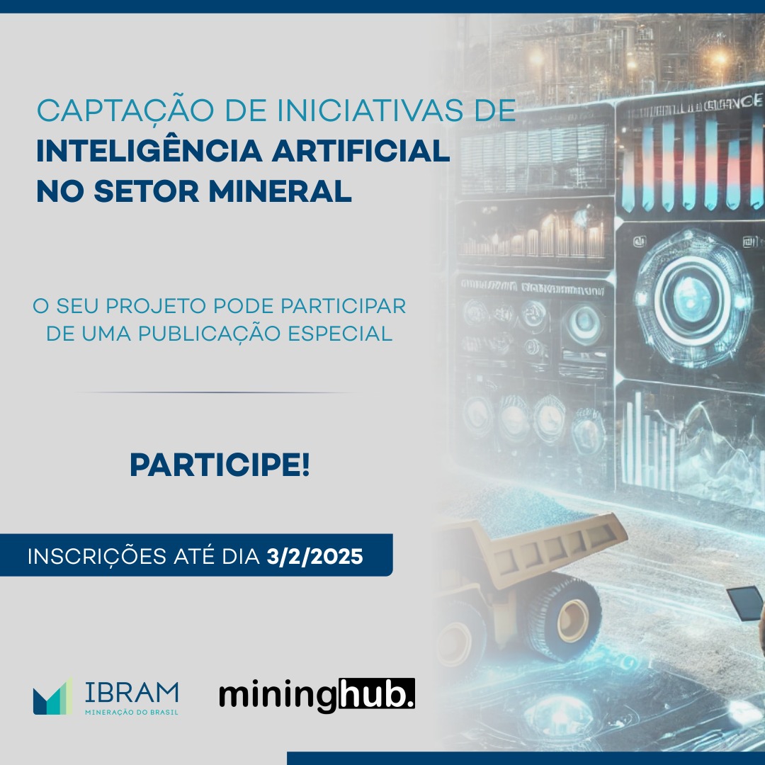 Edital para capacitação de iniciativas de Inteligência Artificial no setor mineral